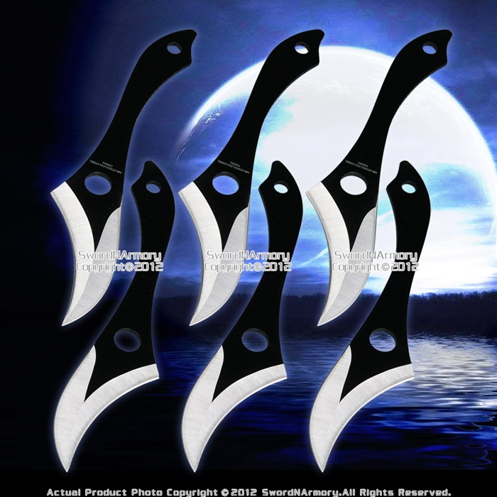 Black Dragon Throwing Knives - Dragon Throwing Knife Set - Clip Point Knife  Thrower Sets