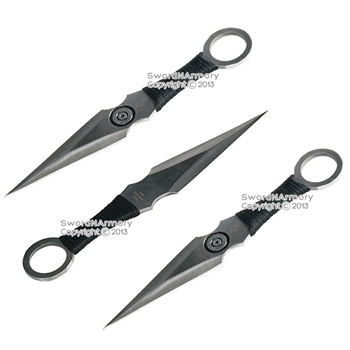 3 Pcs 6.4"  Anime Ninja Naurto Bulls Eye Steel Throwing Knife Throwers Dart  SL