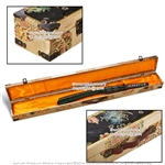 44" Long Deluxe Brocade Locking Storage Carrying Case For Samurai Katana Sword