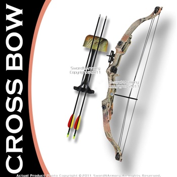 Taiwan Made 20 LBS Camo Youth Compound Bow 23-28" Draw Right Handed w/ 2 Arrows