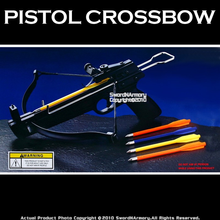 MINI Bow 50LB ARCHERY HUNTING PISTOL CROSSBOW w Arrow Bolts