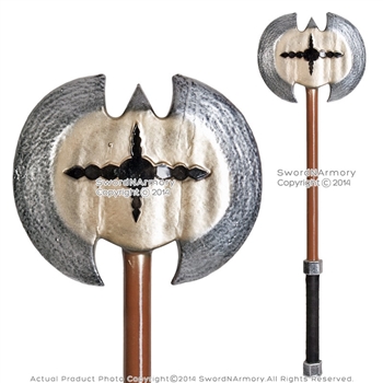 31" Foam Medieval Hero Axe w/ Plastics Inner Core For LARP Cosplay Anime Weapon