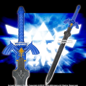 Blue Link Master Zelda Sword Twilight Princess Fantasy Dagger with Plaque