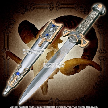 Roman Legion Soldier Short Sword Elite Historical Dagger w/ Blue Jewery LARP