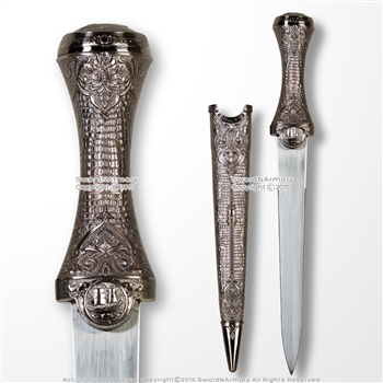 13" Historic Roman Dagger Medieval Short Sword Decorative Antique Silver Sheath