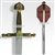 40" Knight Medieval Arming Sword Stainless Steel Blade with Display Plaque