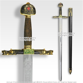 40" Knight Gryphons Medieval Arming Sword Stainless Steel Blade with Scabbard