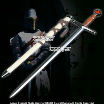 Kingdom of Heaven Medieval Knight Crusader Short Sword Dagger Red Cross Pommel