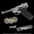 4.5" Miniature WW2 German 9mm Luger P08 Replica Pistol Gun Gift Souvenir w/ Case