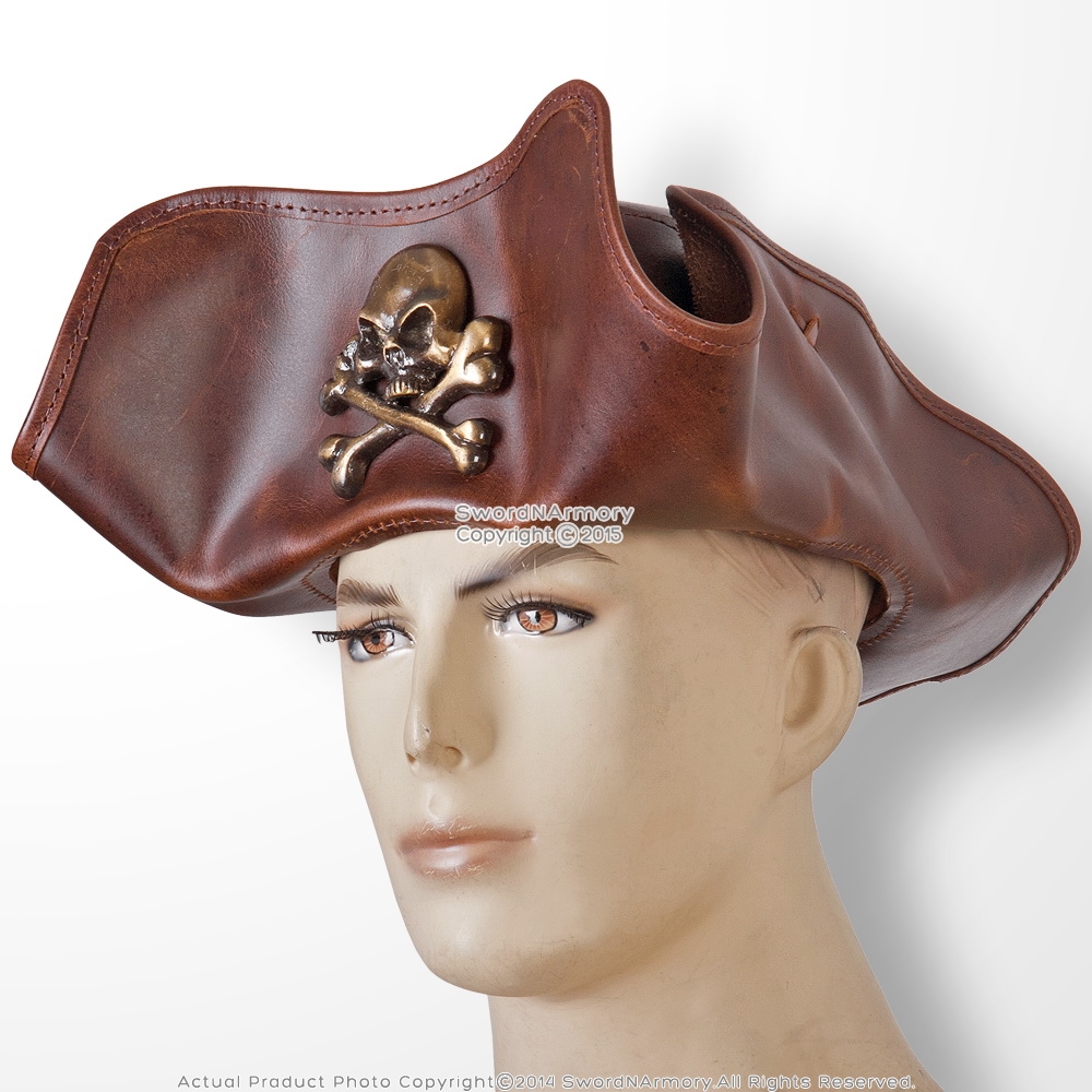 leather colonial hat