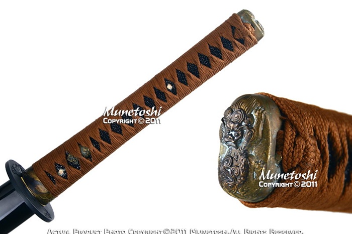 Handmade Munetoshi Lion Dog T8 Katana Samurai Sword