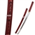 Bishamon Sharp Shirasaya Samurai Katana Sword with Kanji Engraved Red