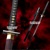 41"  Fully Functional Handmade Black Dragon Ninja Sword Red Blade Sharpe Edge