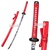 Red BIOHAZARD Z Apocalypse Katana Sword Zombie Printed Along Sharp Blade & Scab