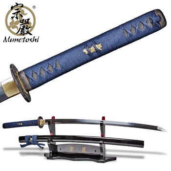 Munetoshi 2nd Gen Light Cutter Handmade Samurai Sword Clay Tempered T10 Steel BL