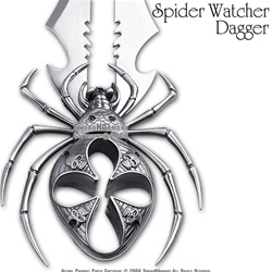 Fantasy Spider Dagger Sword With Wall Mount Plaque