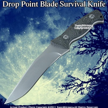 Fixed Blade Combat Survival Knife W/ Sheath & Whet Stone