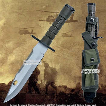 Military M9 Combat Fighting Knife M9 Style w/ Sheath Fixed Blade Zombie Hunter