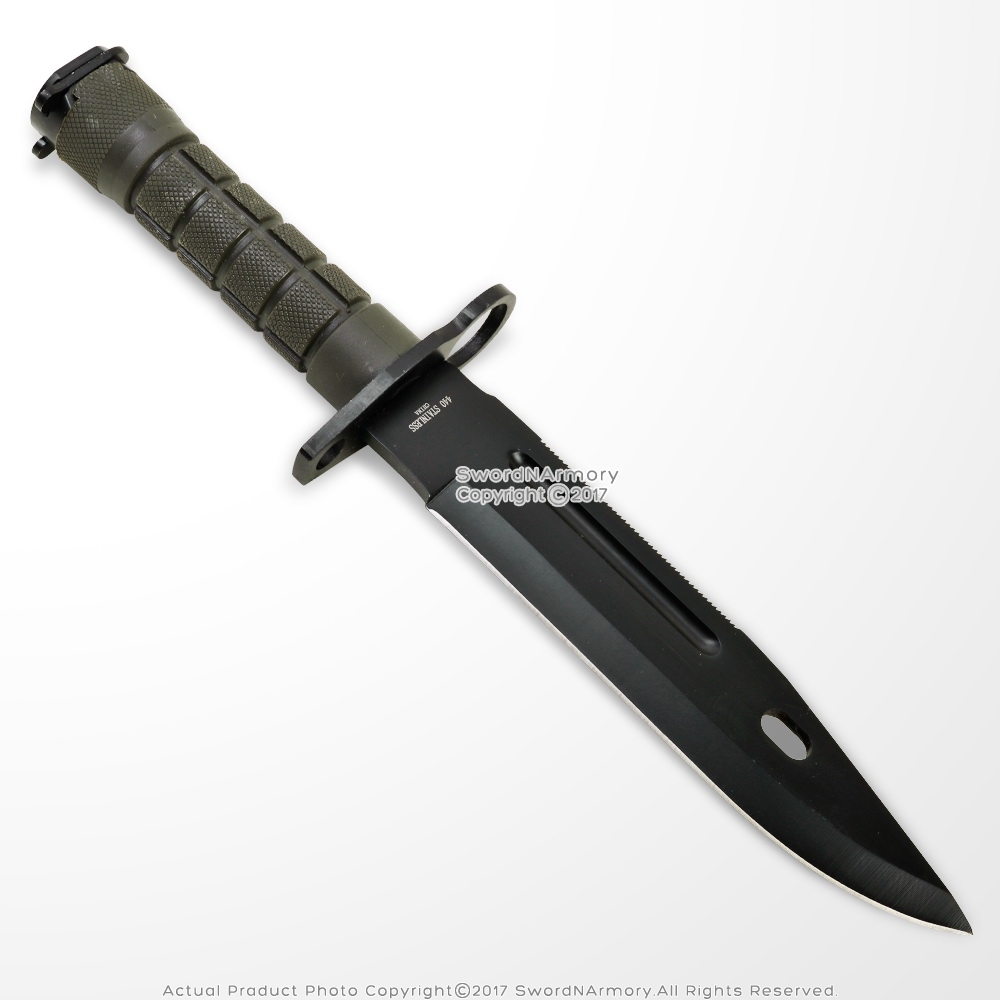12 M9 Military Style Fixed Blade Survival Knife with Tactical
