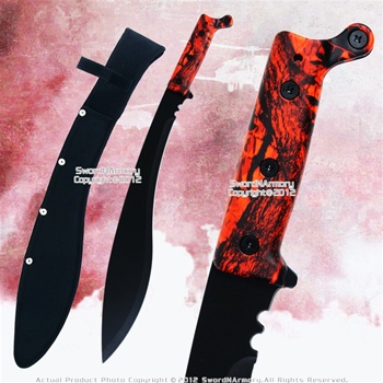 Full Tang Fixed Blade Jungle Machete Fantasy Zombie Hunting Sword w Nylon Sheath