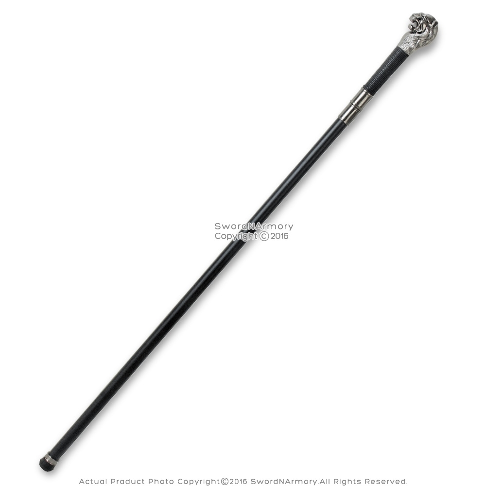 Soft Round Handle Medieval Walking Cane Staff Steel Shaft Stick Personal -  Edge Import