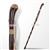 Solid Wooden Walking Stick Round Grip Gentlemen Spiral Fluted Walking Cane