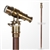 38" Handmade Sheesham Wood Gentleman Walking Cane Solid Brass Telescope Handle