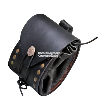 Medieval Renaissance Fair Costume Leather Belt Pouch Sachet Bag Pirate SCA LARP