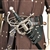 Medieval Renaissance Black Genuine Leather Rapier Sword Belt Frog Holder LARP