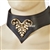 Medieval Style Leather Lady Collar w/ Cast Brass Decoration Renaissance Costume