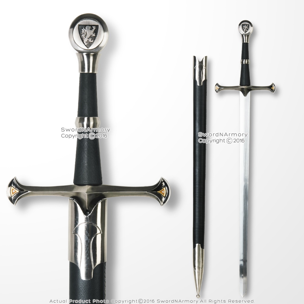 36' Lionheart Crusader Knight Medieval Fair Arming Sword w/ Scabbard ...