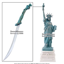 12" Tall Statue of Liberty with Letter Opener Great Gift New York Souvenir