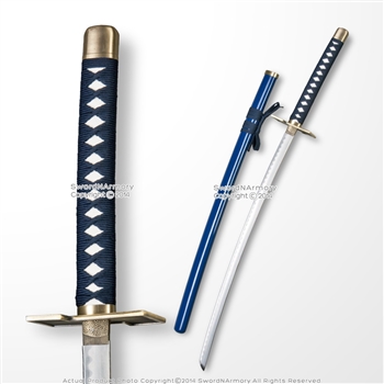 Fantasy Anime Blue Grimmjow Zanpakutou Sword Samurai Katana Video Game Cosplay