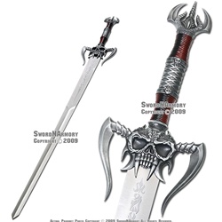 47" Medieval Fantasy Long Sword With Gothic Skull Handle