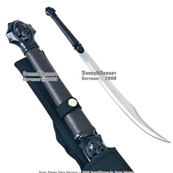 Skull Demon Broad Saber Sword With Sheath