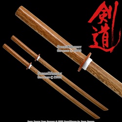 2 Pcs Daito Wooden Bokken Samurai Practice Sword Katana