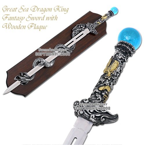 Sea Dragon King Fantasy Sword With Plaque Dragon Ball