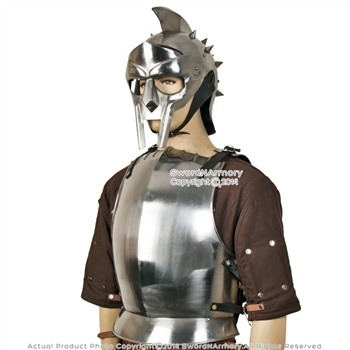 Medieval Costume Steel Body Armor Breast Plate Fluted Cuirass LARP Reenactment