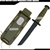 Green Small Marine Combat Knife Replica Letter Opener Dagger Serrated w/ Sheath