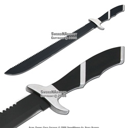 Full Tang Fixed Blade Serrated Machete Ninja Sword