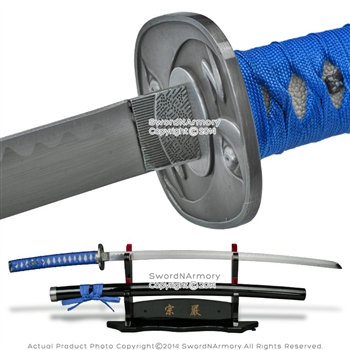 Champloo Jin Anime Katana Fantasy Samurai Sword Cosplay Blue Wrapping