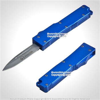 California Legal Dual Action OTF Knife 1.9" Blade Blue