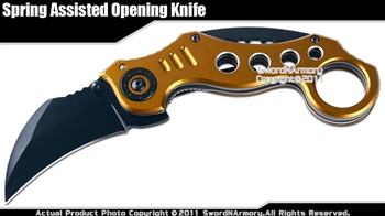 Assisted Opening Folding Karambit Filipino Knife GN