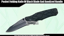 Spring Assisted Opening Knife Pocket Folder w/ Serrated