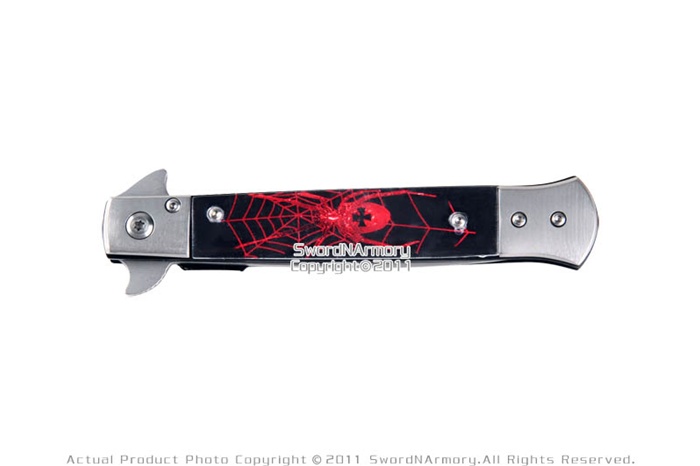 TACTICAL STILETTO ASSISTED FOLDING BLADE Red Dragon Samurai Spring Pocket  Knife