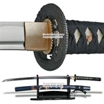 Musha Brand 1045 Steel Samurai Sword Katana Sharp Edge Blue Glossy Dragon Scab