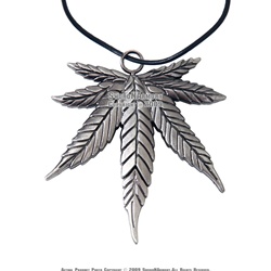 Marijuana Pot Leaf Ganja 420 Knife Necklace