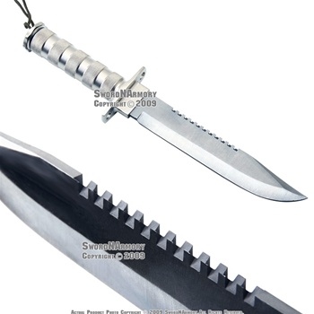 14 " Fixed Blade Serrated Survival Knife W/ Kit