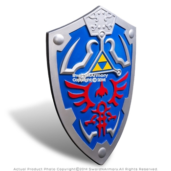 Blue Legend of Zelda Foam Shield Link Hylian with Strap  LARP Anime Cosplay