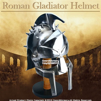 Roman Gladiator Maximus Helmet w/ Spikes Spartan Armor